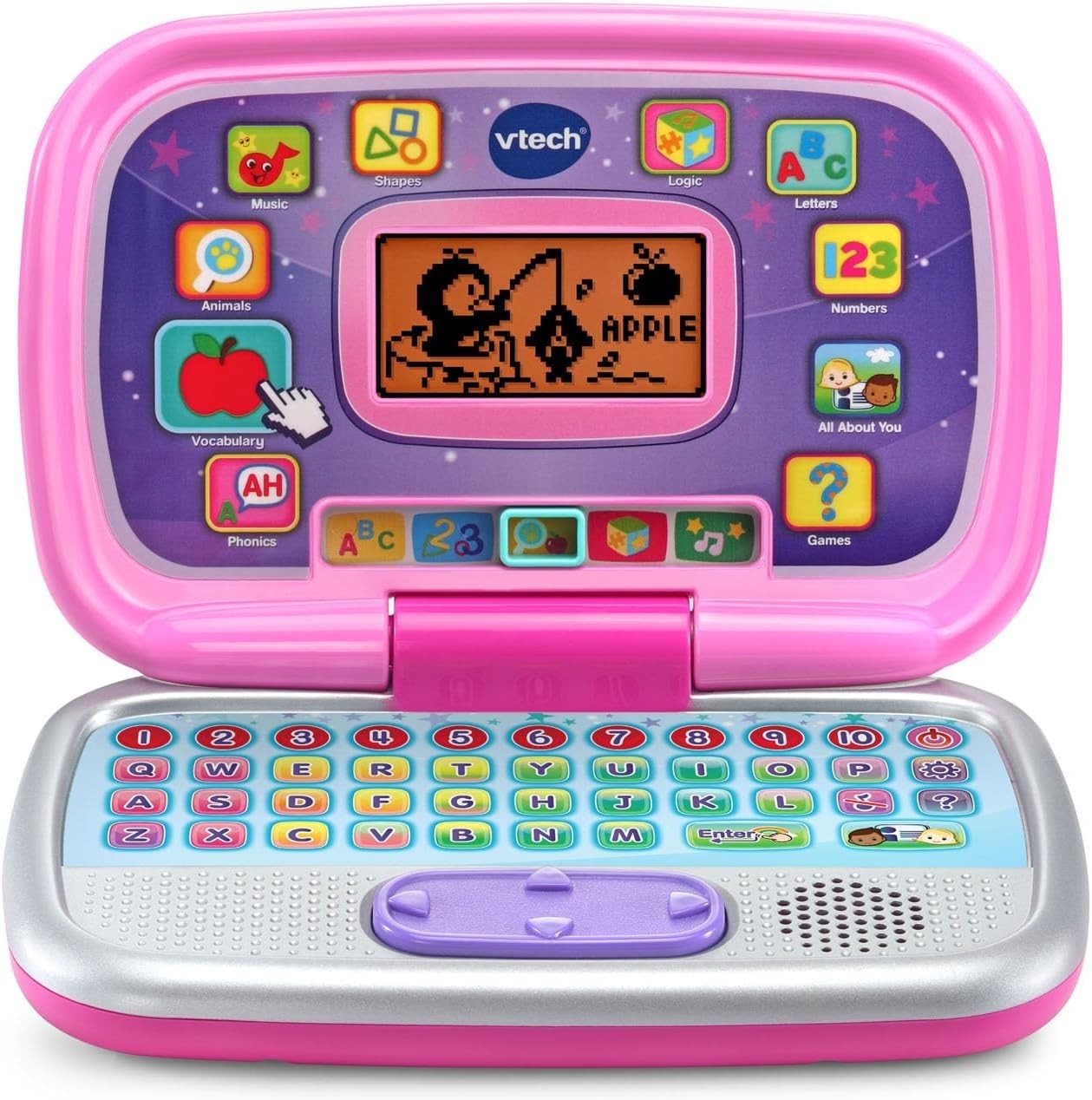 Preschool Laptop Toy Pink Kids Learning Computer Toddler Educational