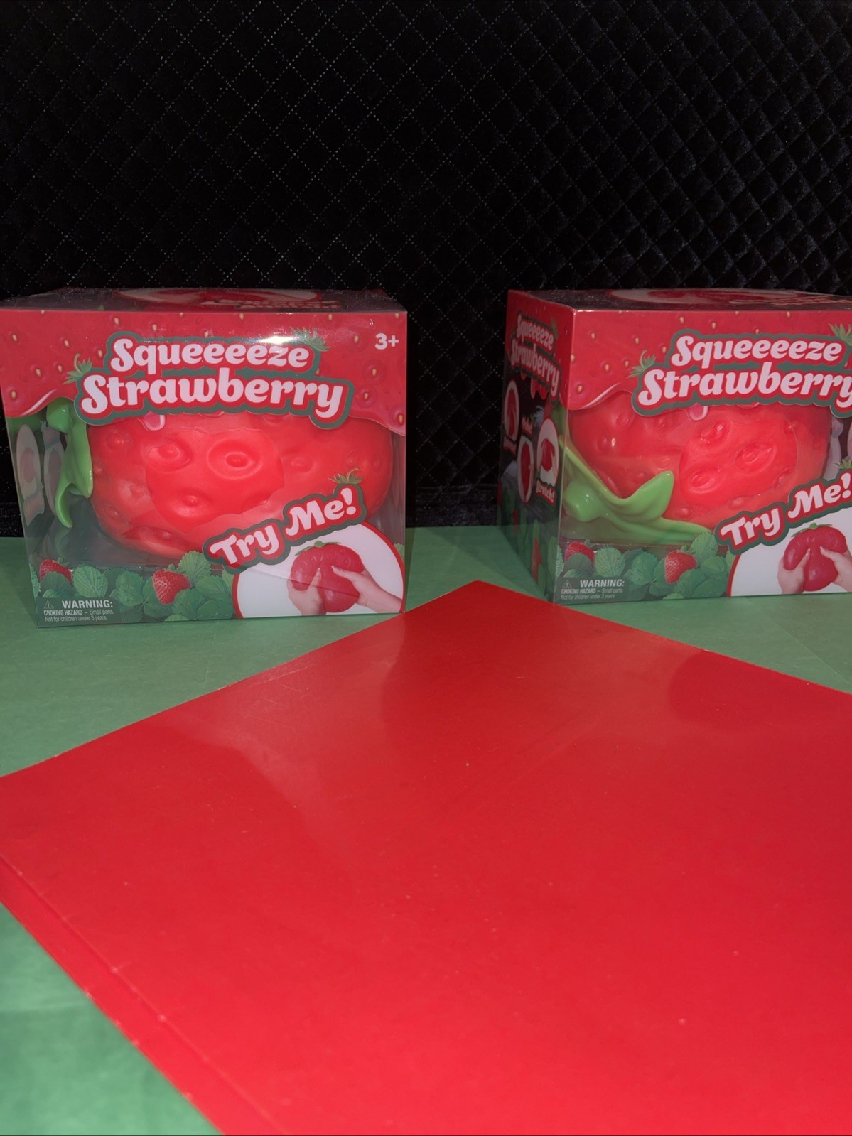 Big Squishy Squeeezy Strawberry Squishy Toy Sensory Sunny Days Lot Of 2