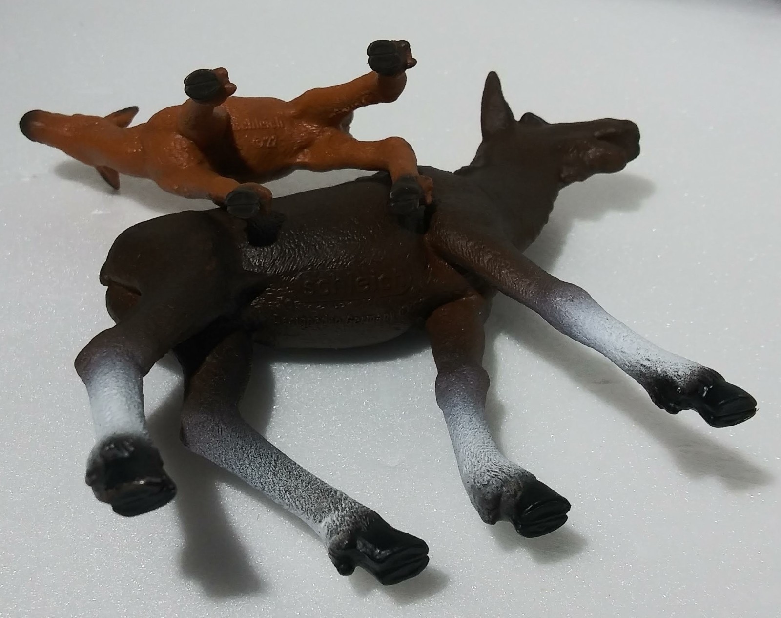 Schleich Mother Moose And Calf Wildlife Toy Realistic Figurine Set For Kids
