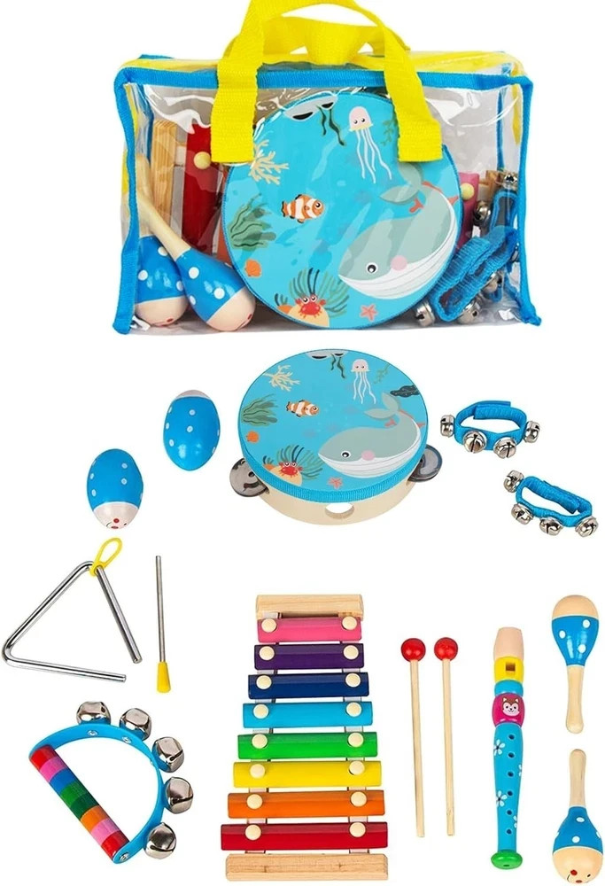 Montessori Wooden Percussion Instruments Set for Toddlers – Educational Fun!
