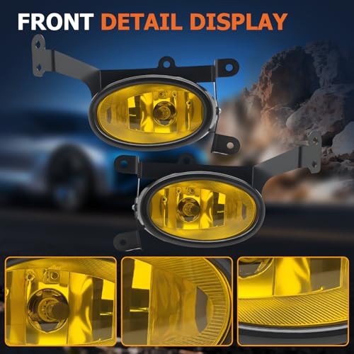 Fog Lights Compatible With 2006 2007 2008 Civic 2-Door Honda 2006-2008 CIVIC