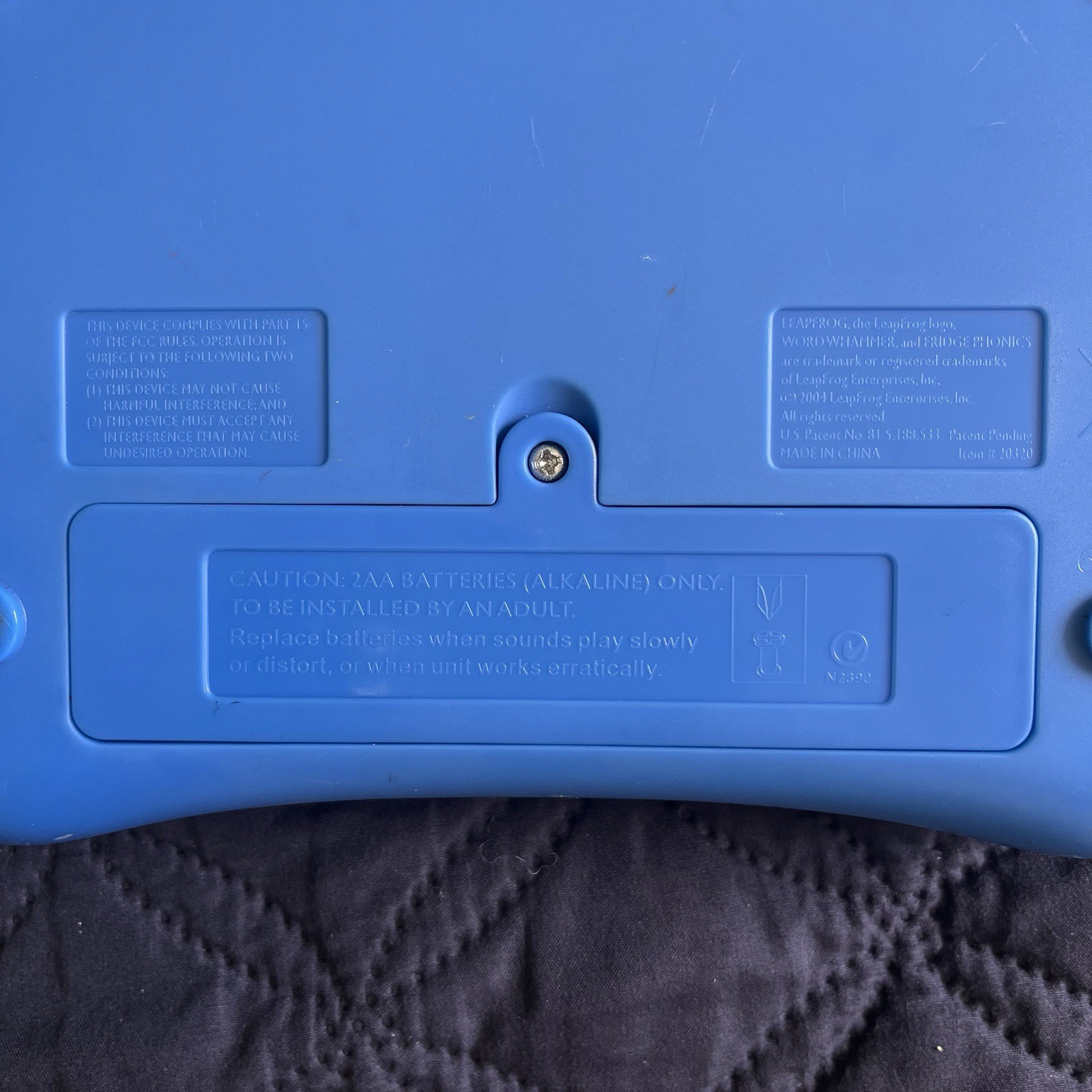 LeapFrog Word Whammer Magnetic Fridge Phonics Base ONLY Replacement 2004 Tested