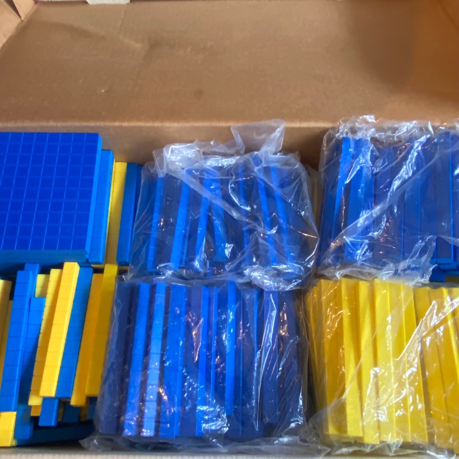 Cuisenaire Base Ten Blocks Math Manipulatives Blue Yellow Excellent Bulk Set