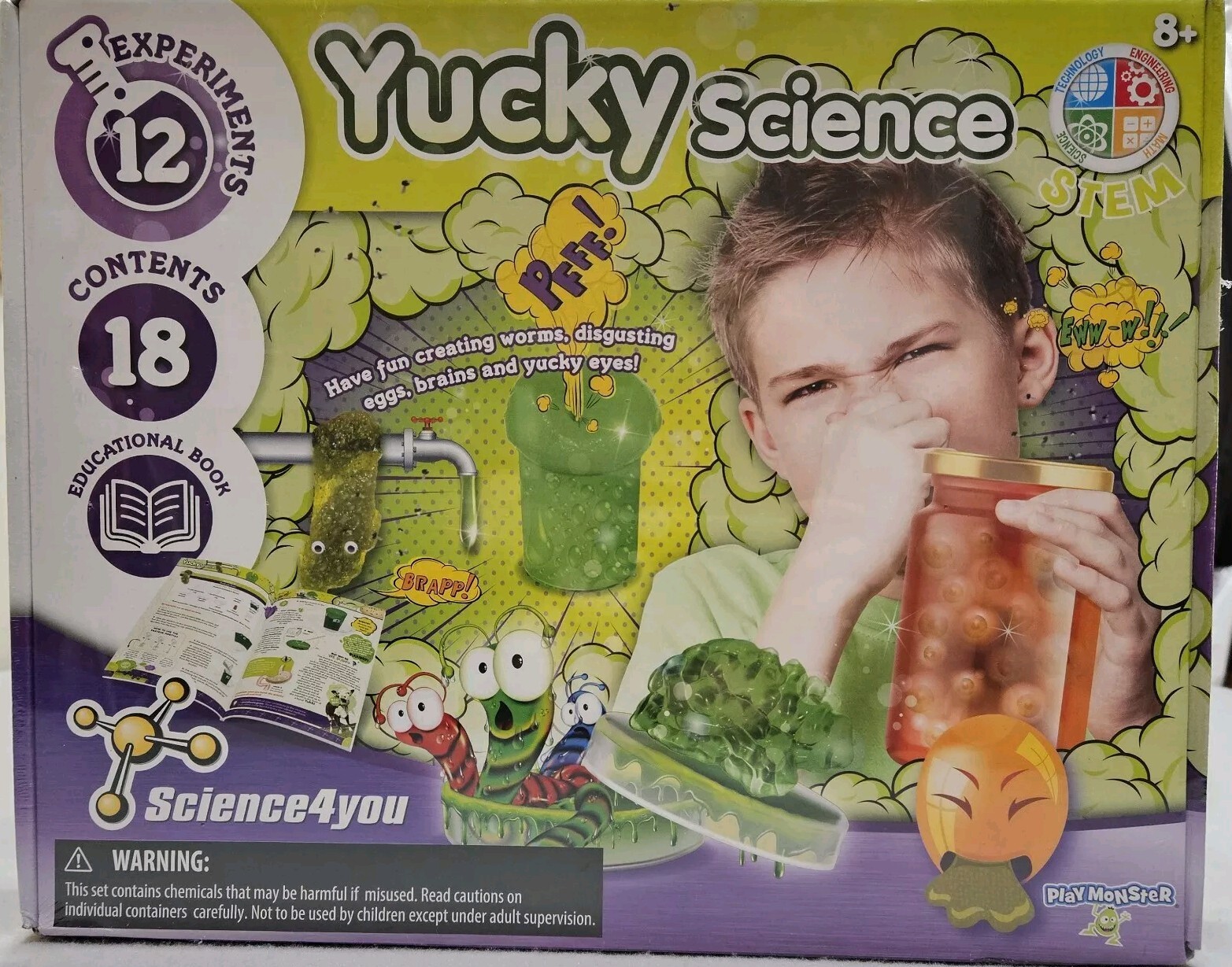 Science4You Yucky Science Playset STEM Learning Kit 15 Activities & Experiments