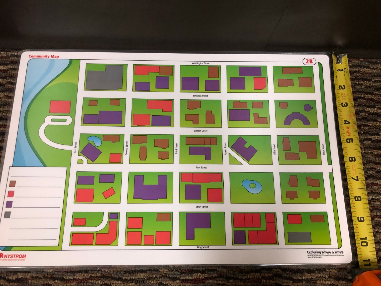 Pristine 17″X11″ Laminated double sided Community 2A & Community Map 2B Nystrom