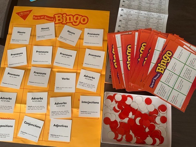 Bingo Parts of Speech game Trend Enterprises Inc Ages 8+