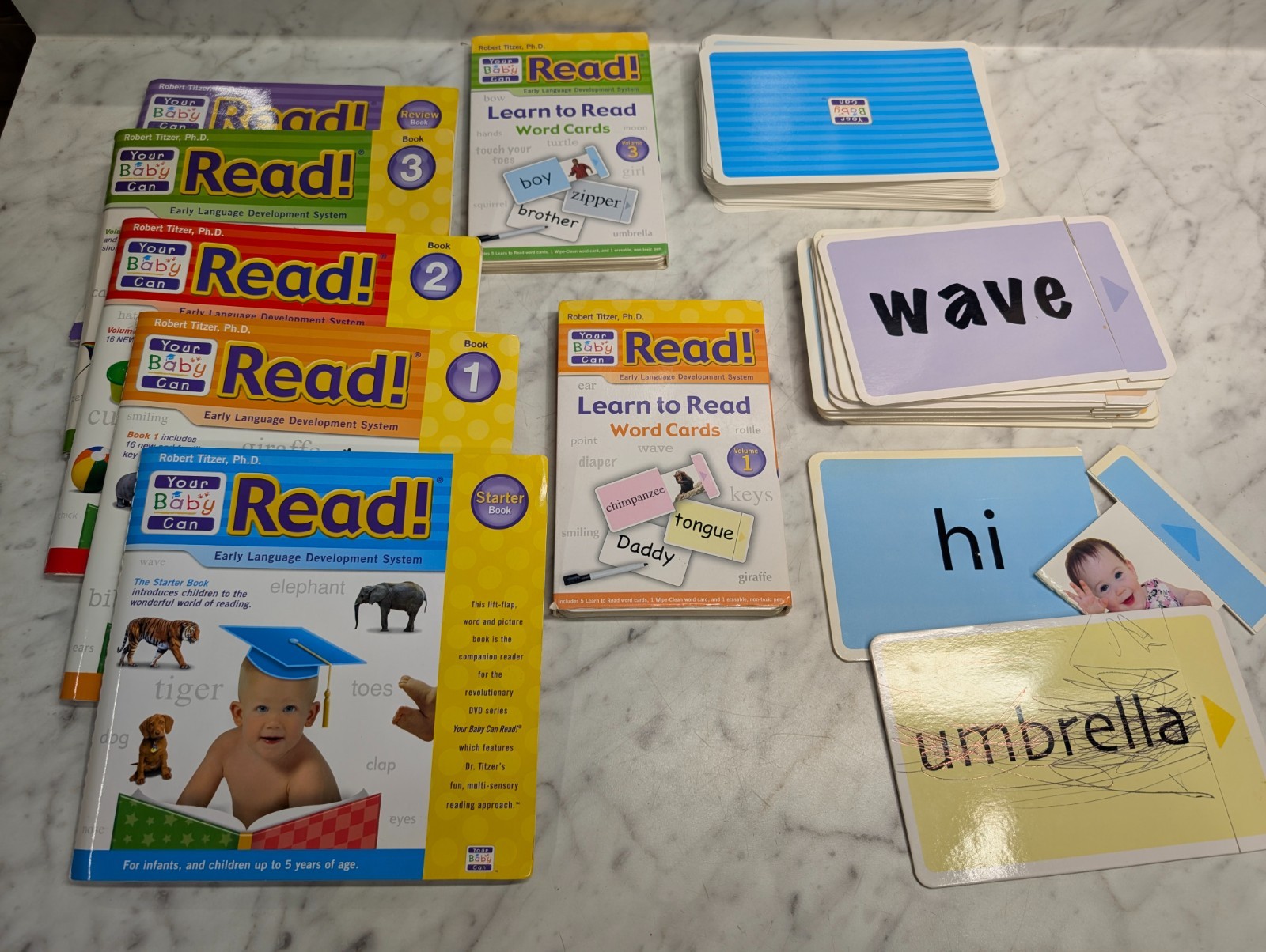 Your Baby Can Read Early Language Development System Books & Word Cards Lot