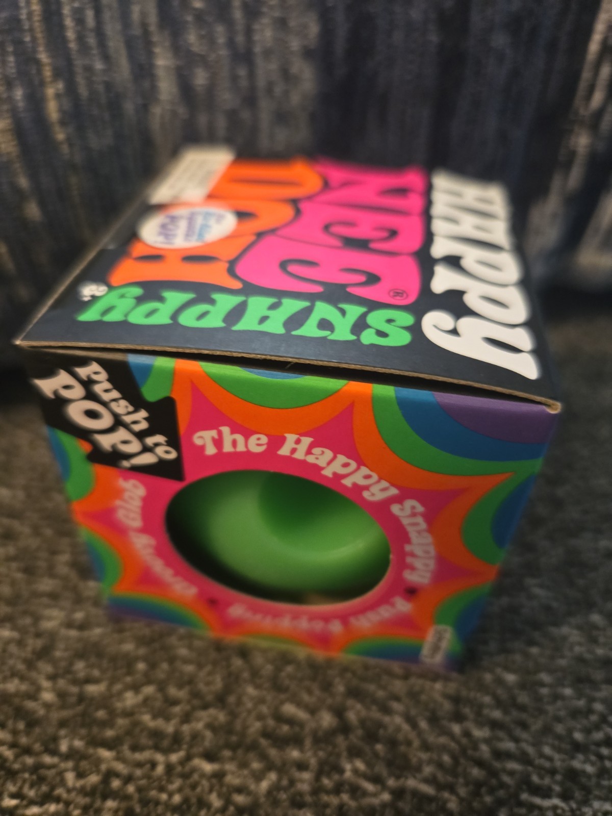 RARE Happy Snappy Push Popping Groovy Glob Air Filled NEEDOH Push POP GREEN