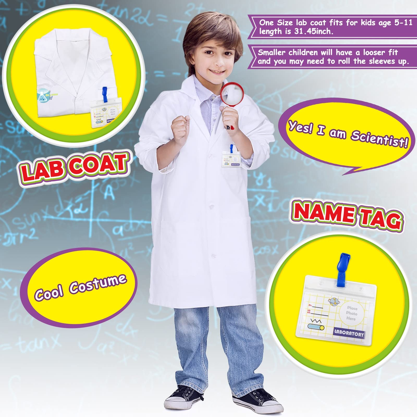 UNGLINGA 30 Experiments Science Kit for Large, With Chemicals