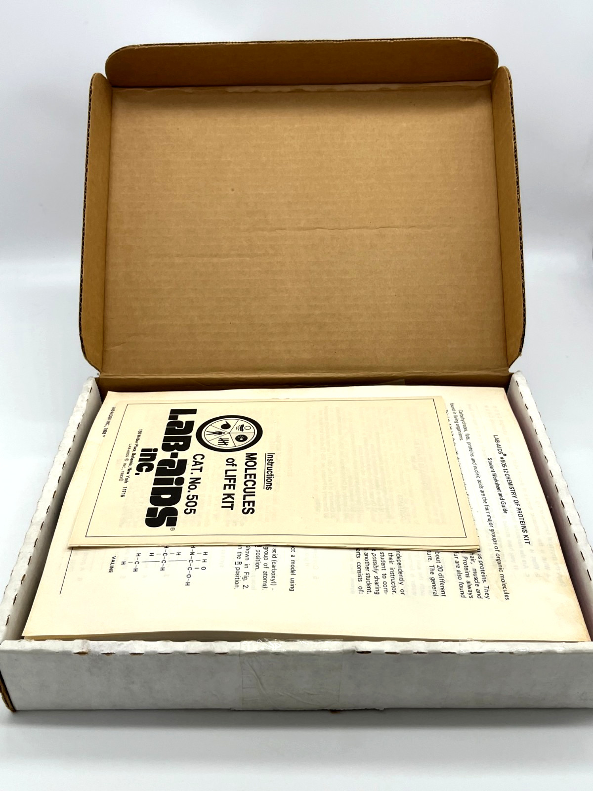Vintage 1988 Lab-Aids Kit #505 – Molecules of Life Kit w/15 Model Kits & 3 Pads!