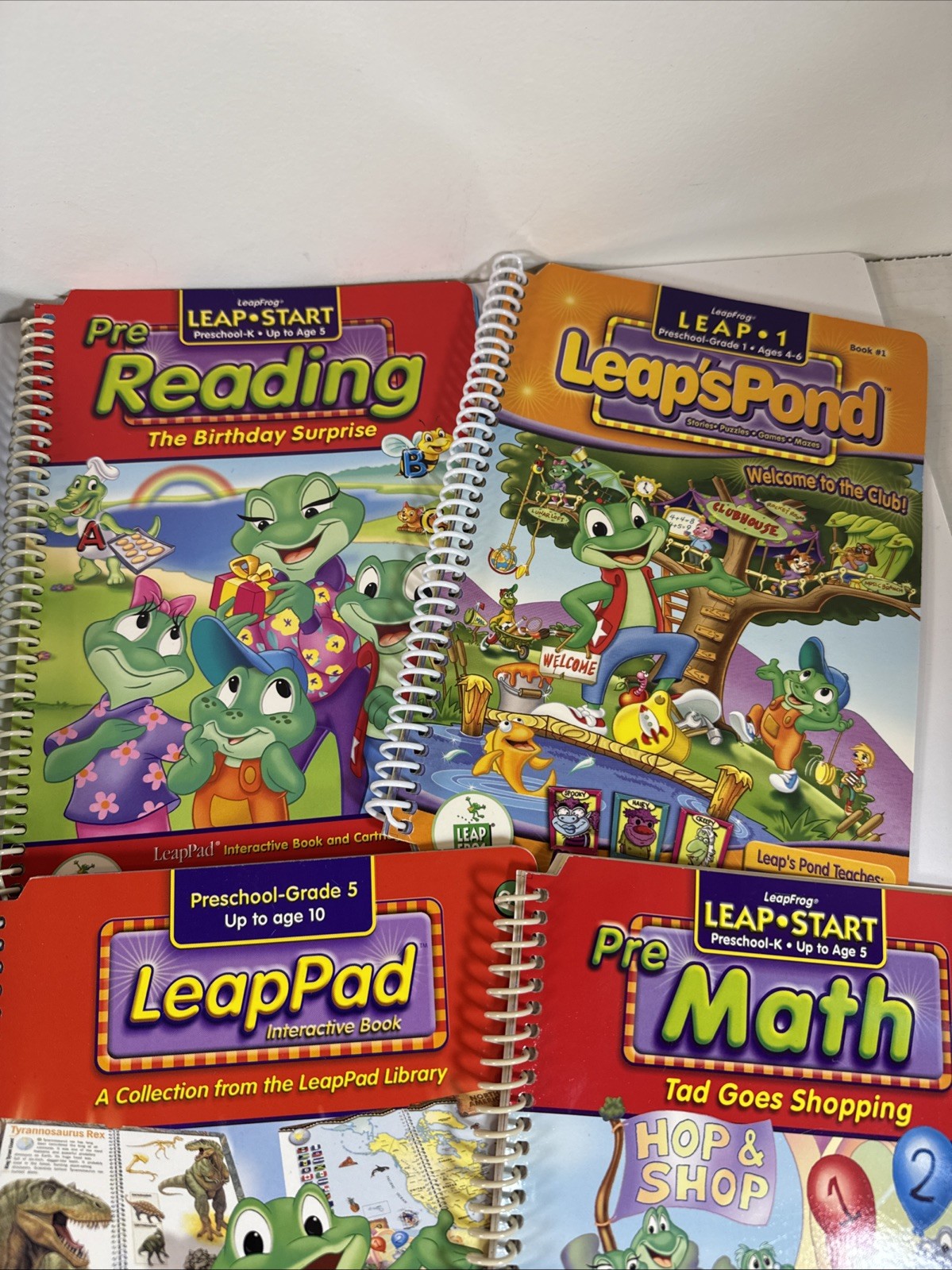 LeapFrog LeapPad Learning System bundle 5 Books 4 Cartridges.