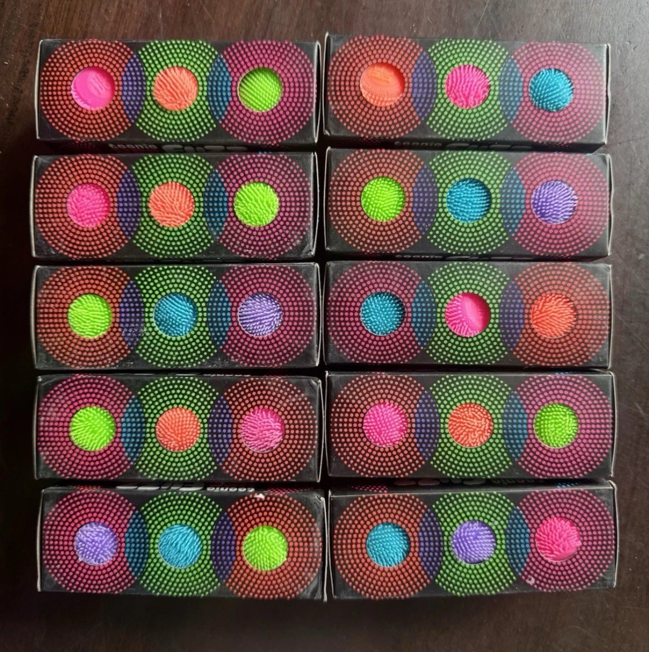 LOT OF 10 NeeDoh Teenie Fuzz Balls 3 Pack Lot Mini Nee Doh Multi Color