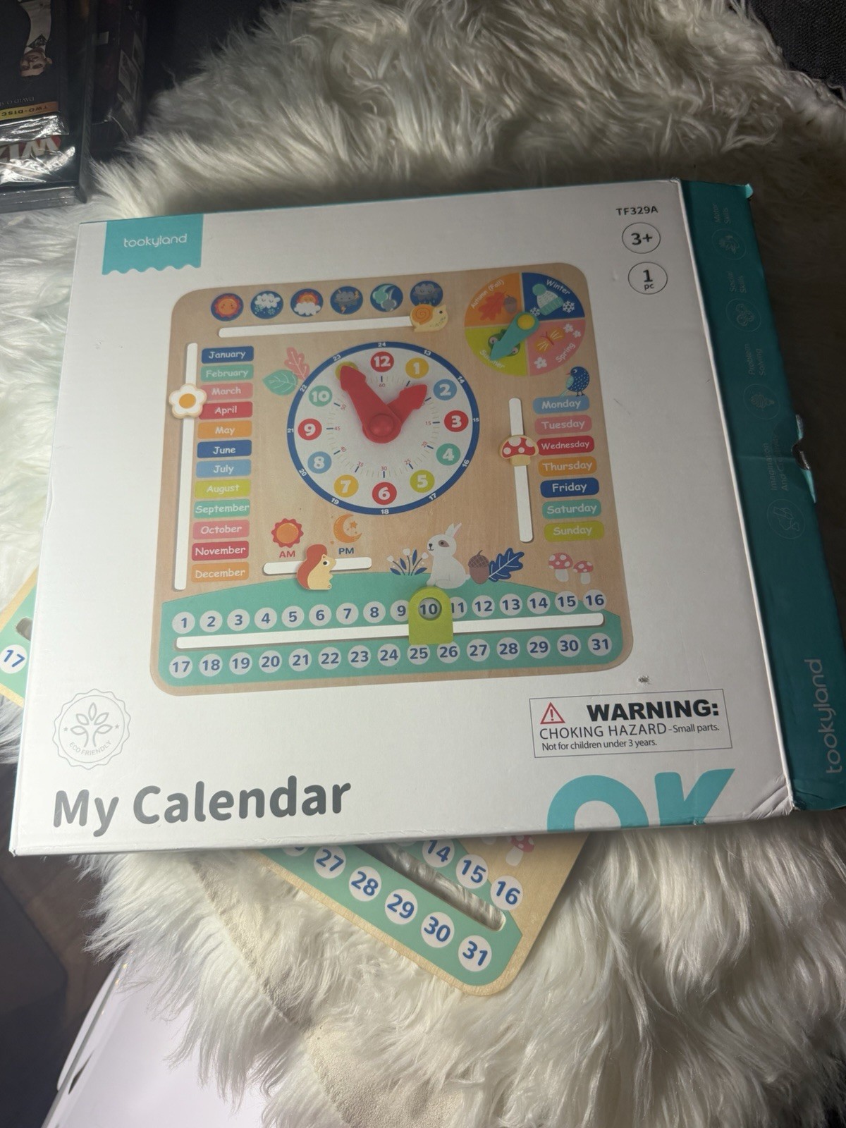 Tookyland My Calendar Wooden Time Telling Educational Toy TF329A