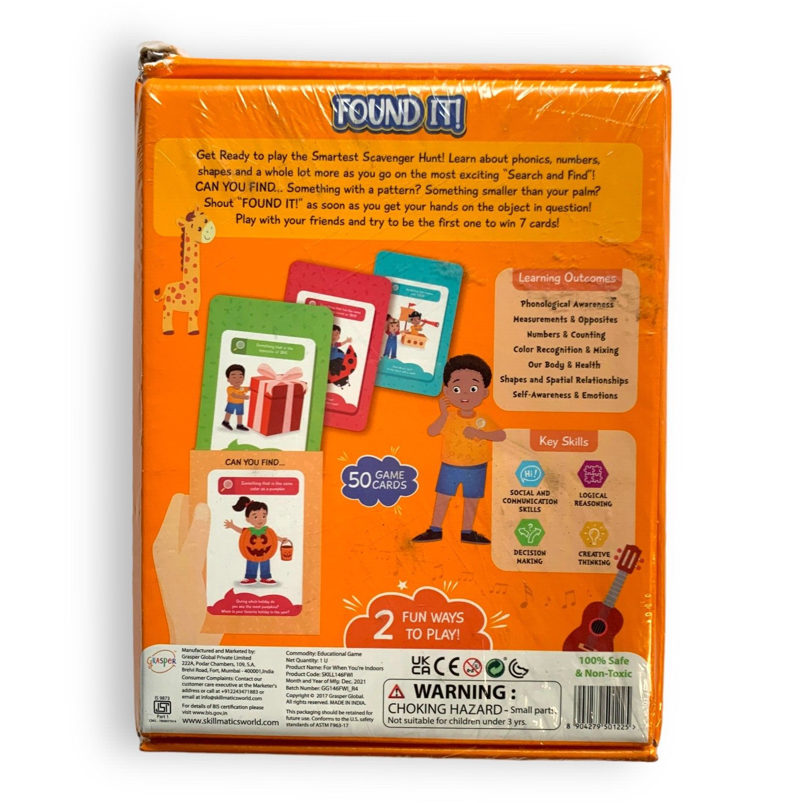 Skillmatics Card Game Found It Indoor Edition The Smart Scavenger Hunt 4-7 Kids