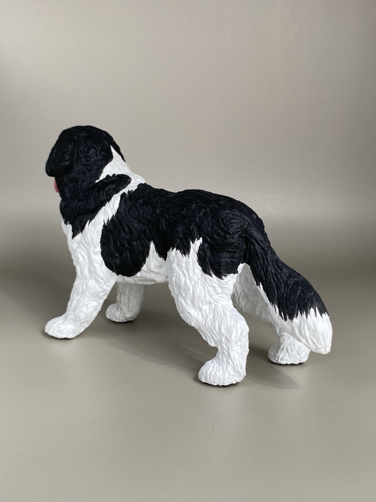 OOAK Custom Schleich PAPO Newfoundland Dog Plastic Toy Animal Figure
