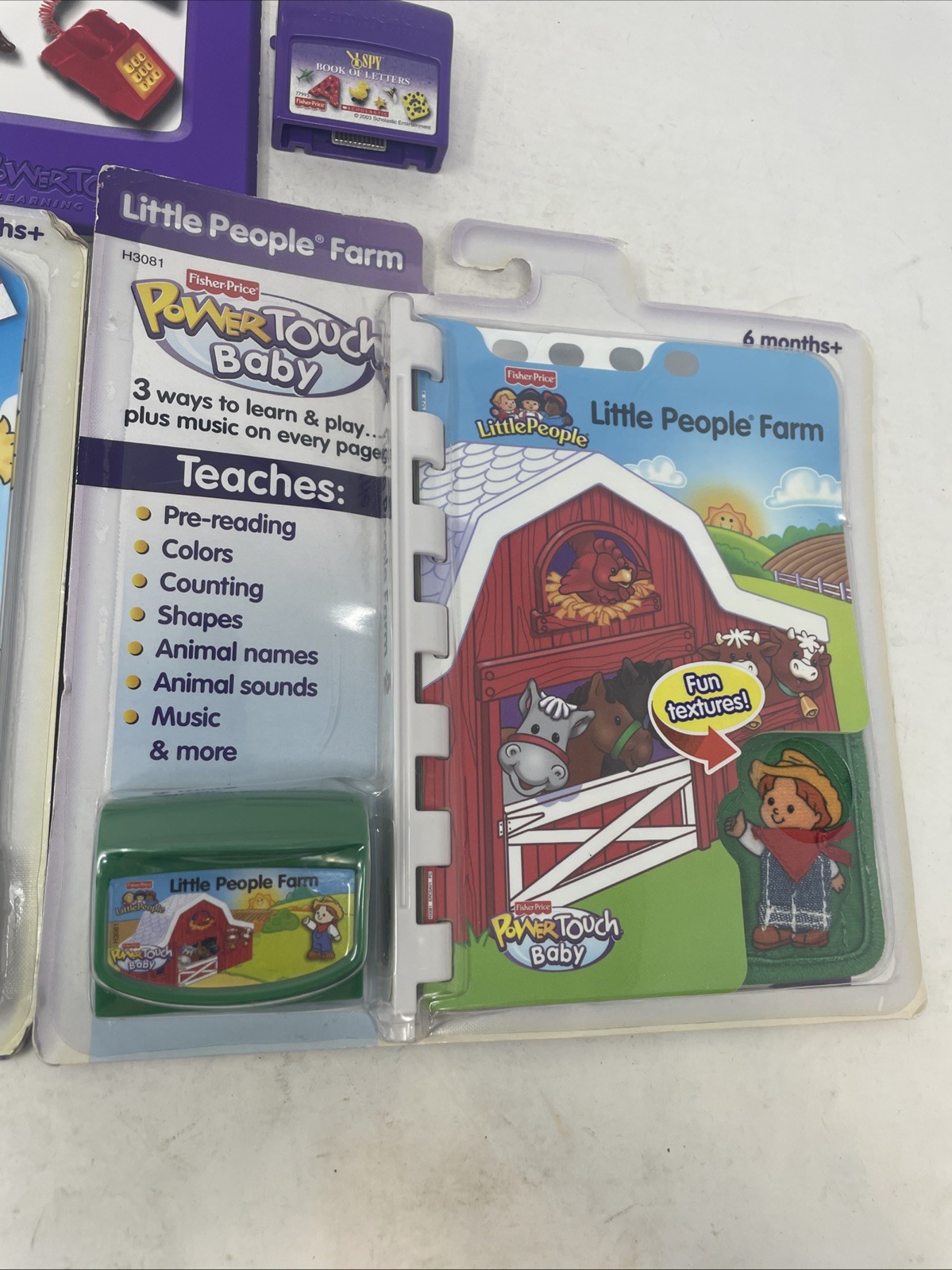 Fischer Price Power Touch Baby Little People Farm Fuzzy Puppy iSpy Game Lot
