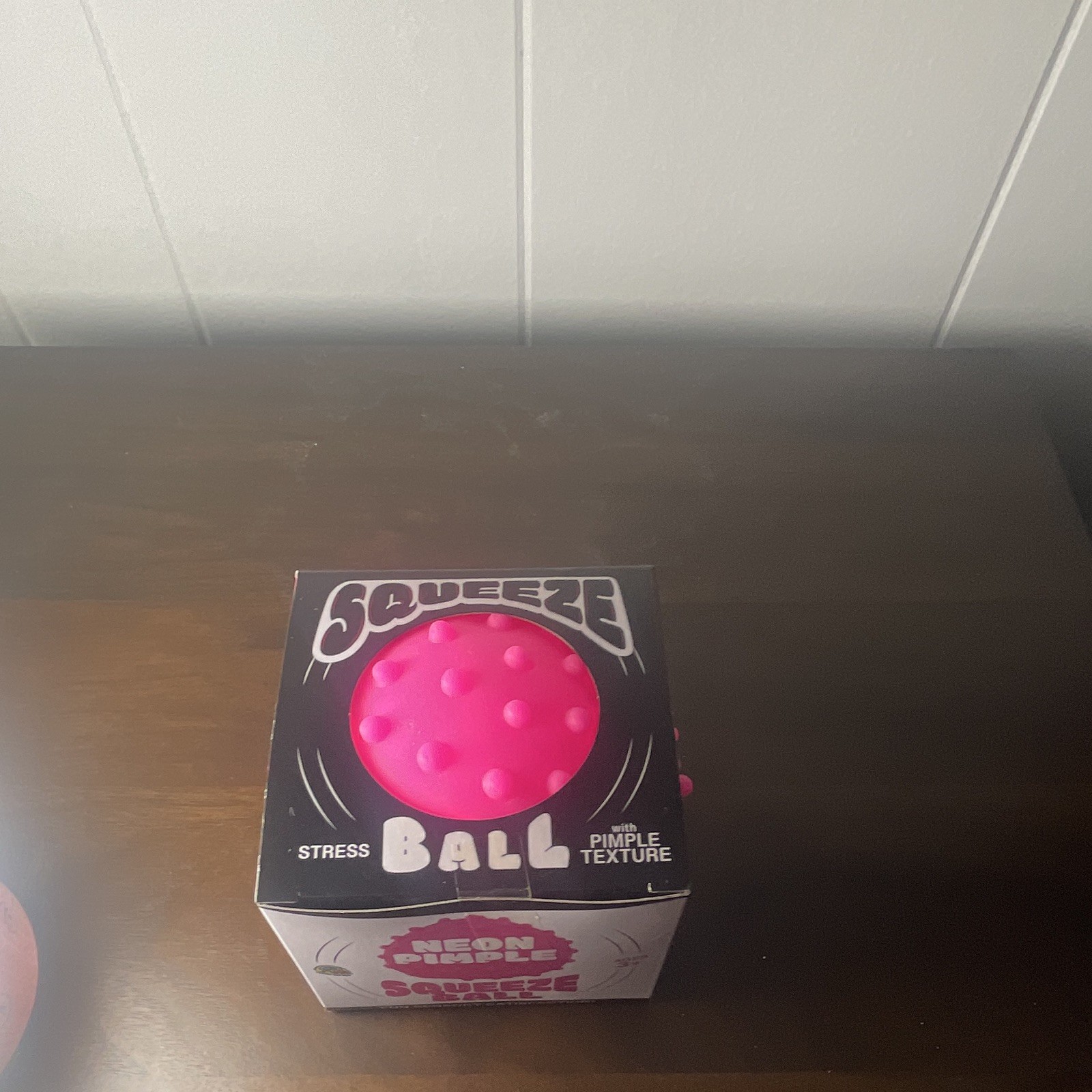 Neon Pimple Pimple Texture Squeeze Stress Ball, Pink, Ages 3-4 Years