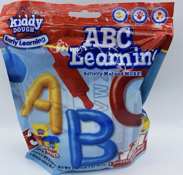 Kiddy Dough Early Learning ABC Learning Activity Mat and More New