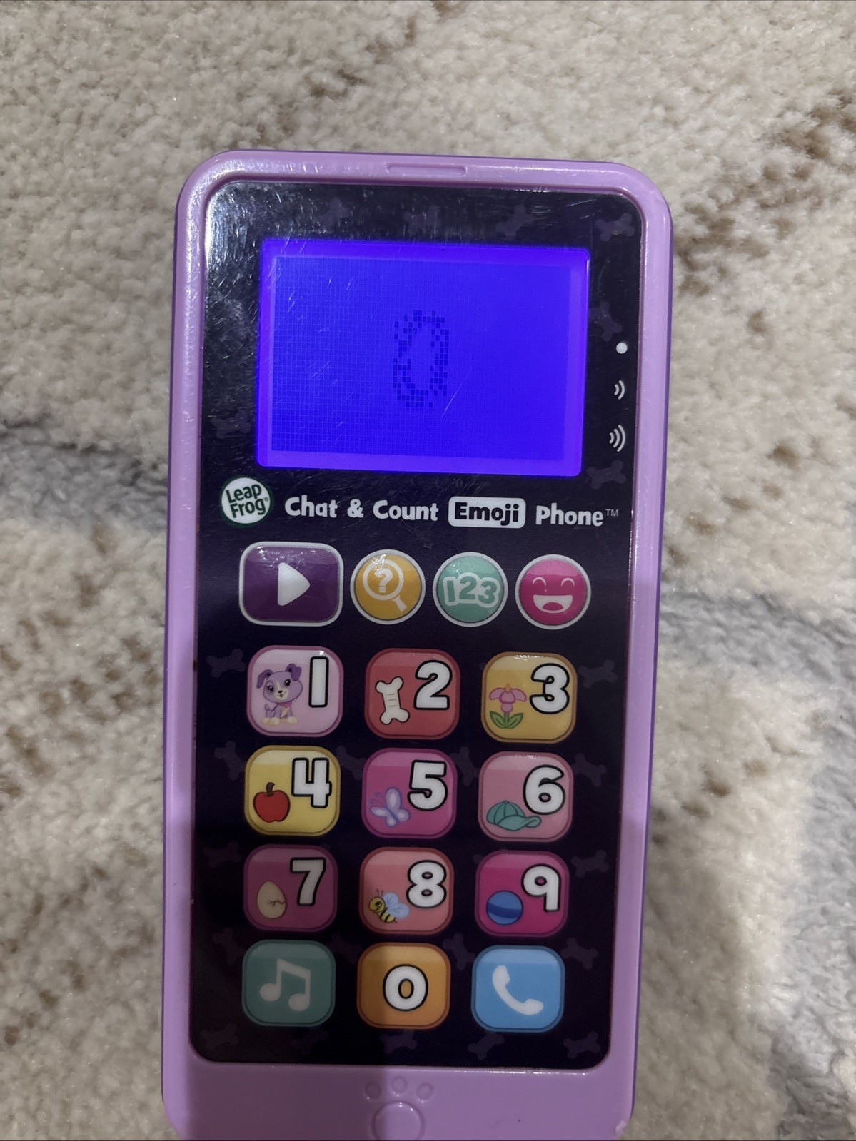 LeapFrog Chat and Count Emoji Phone, Violet, Pretend Play Toy for Kids