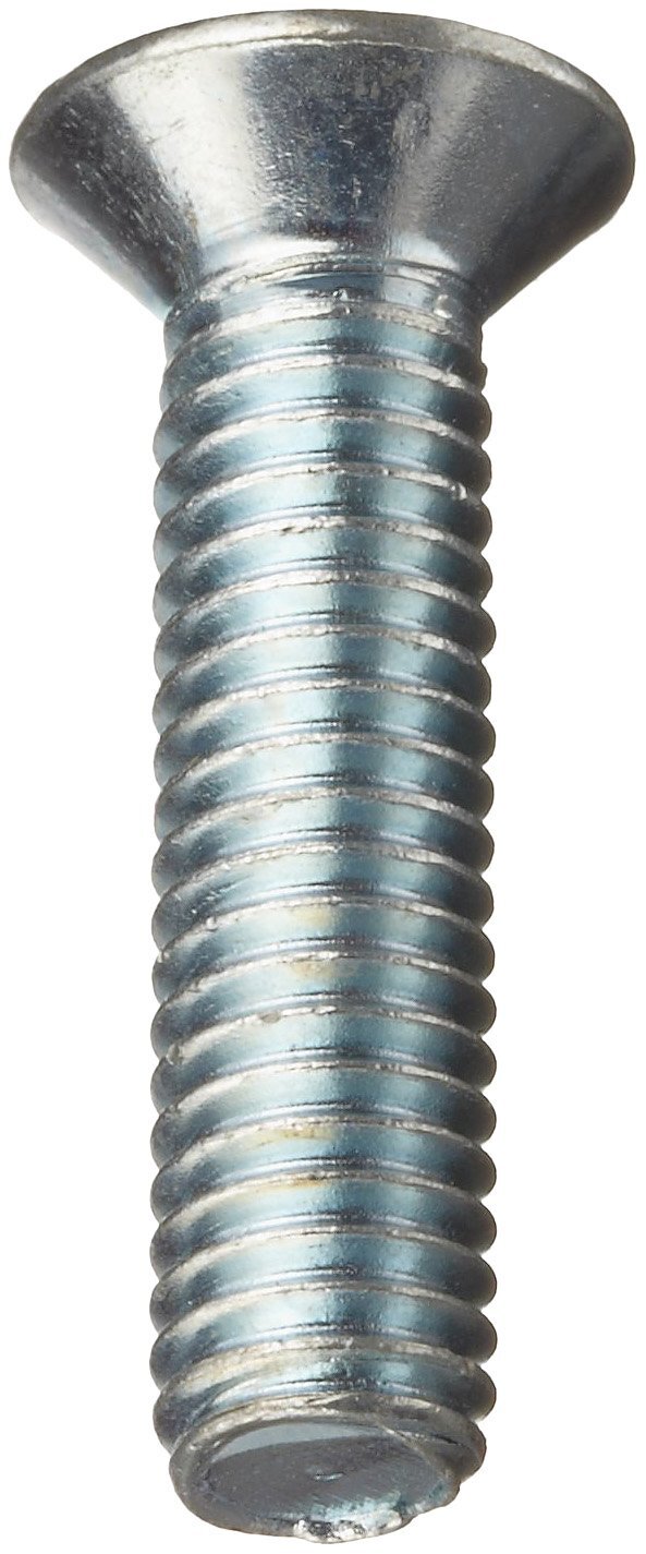 Small Parts Steel Machine Screw, Zinc Plated Finish, Flat Head, Phillips Drive,