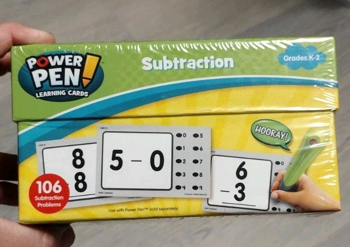 Power Pen Learning Cards Time Money Subtraction 160 Cards Each Lot Of 3 Sealed