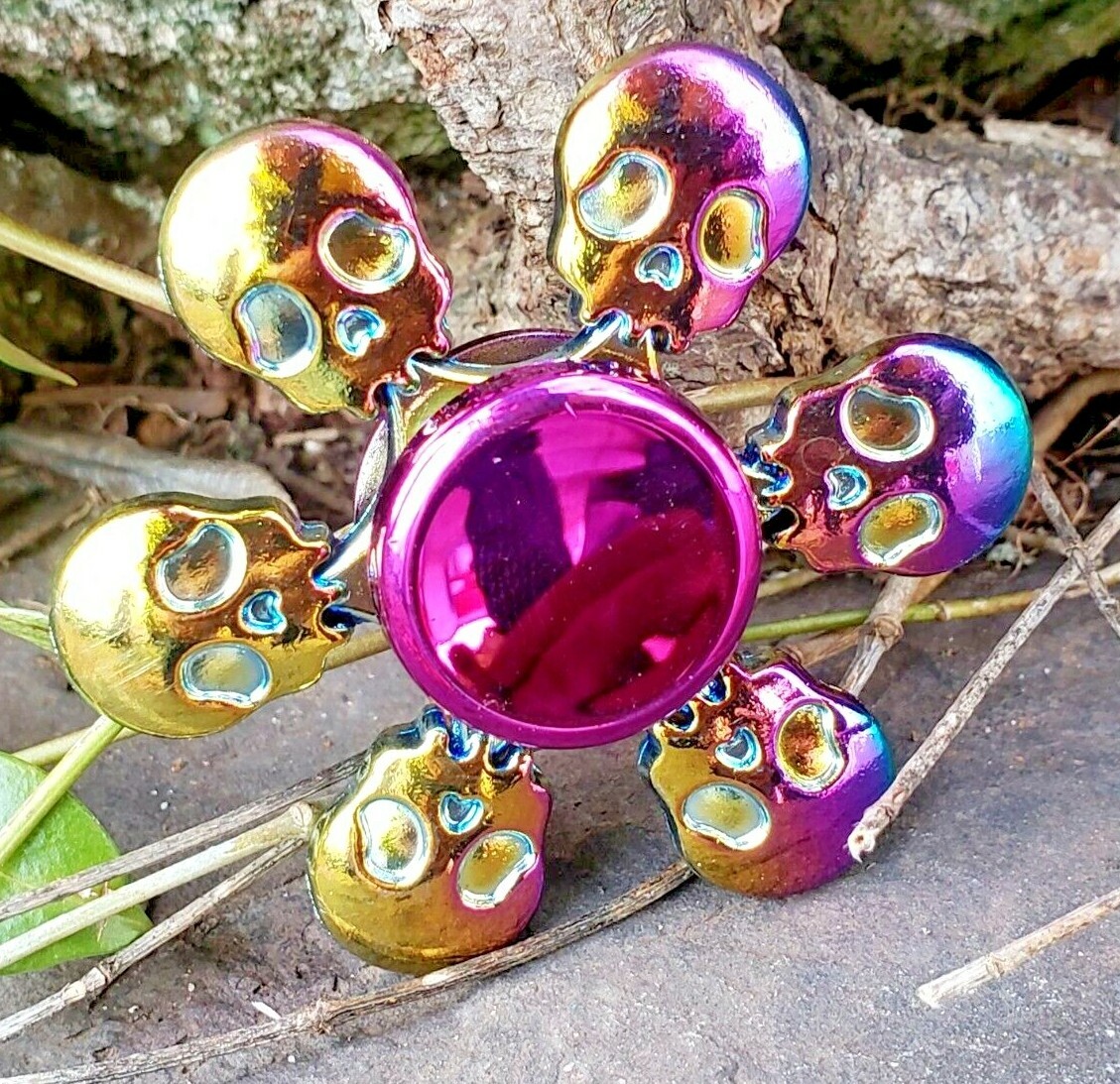 Rainbow Ghosts Skulls Fidget Spinner Toy Kid Adults Boys Girls ADHD Focus Stress