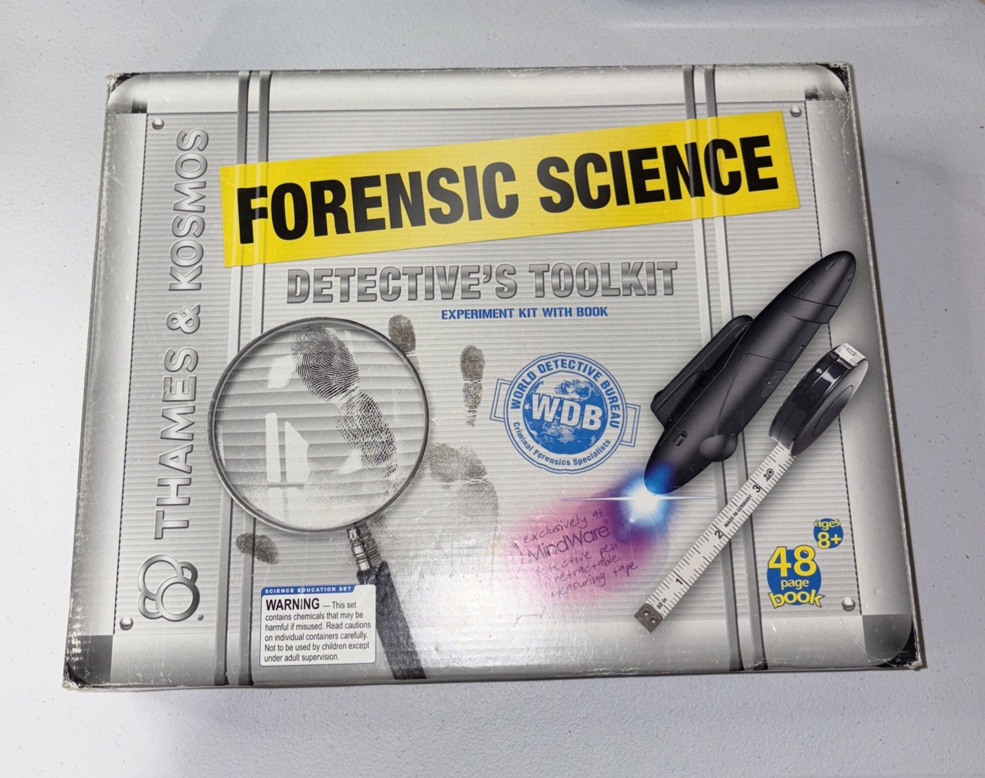 Forensic Science Detectives Tool Kit Experiment Kit Thames & Kosmos New Open Box