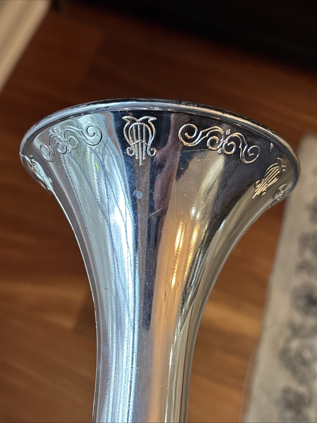 Imported Bontempi Toy Silver Trumpet Horn for Kids 4 Note Made In Pontenza Italy