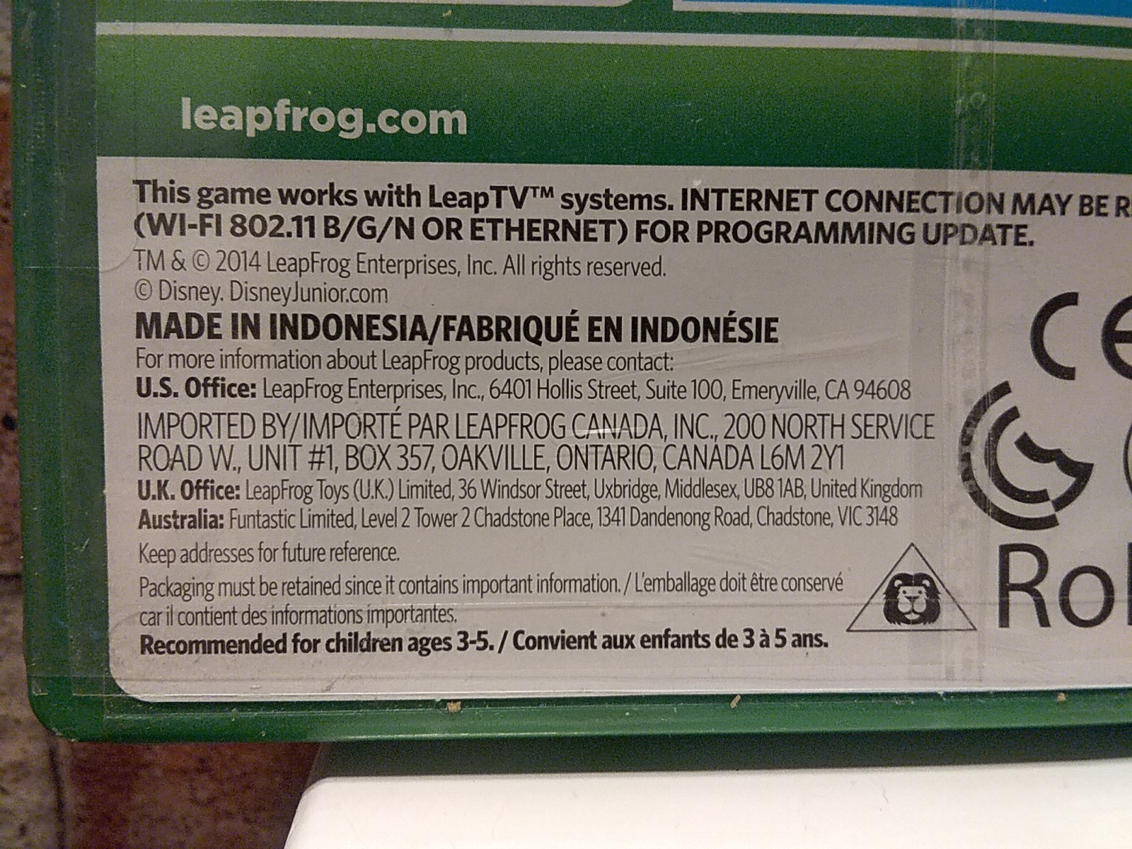 2014 Leap Frog LeapTV Video Game Disney Jake Neverland Pirates Mathematics NEW!