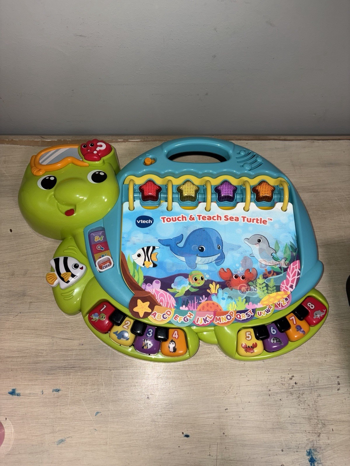 VTech Touch and Teach Sea Turtle Interactive Learning Book Toy Unisex