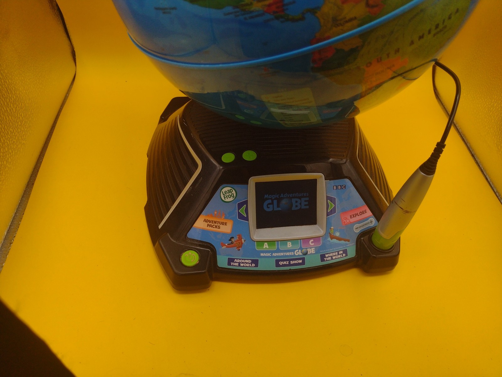 LeapFrog Magic Adventures Globe BBC Educational Interactive Toy & Stylus TESTED