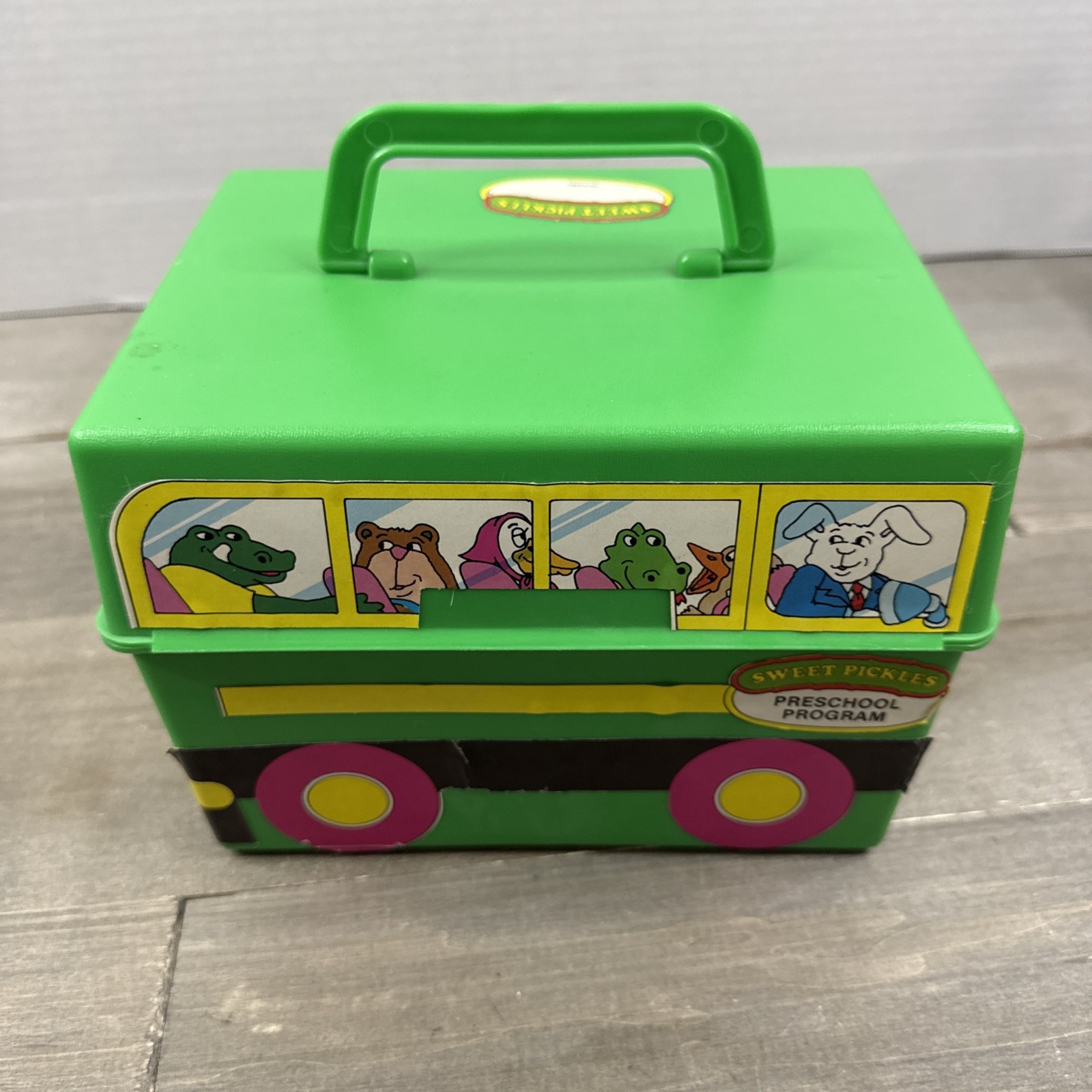 Vintage Sweet Pickles Preschool Program Activity Bus Case w/ Cards & Pieces