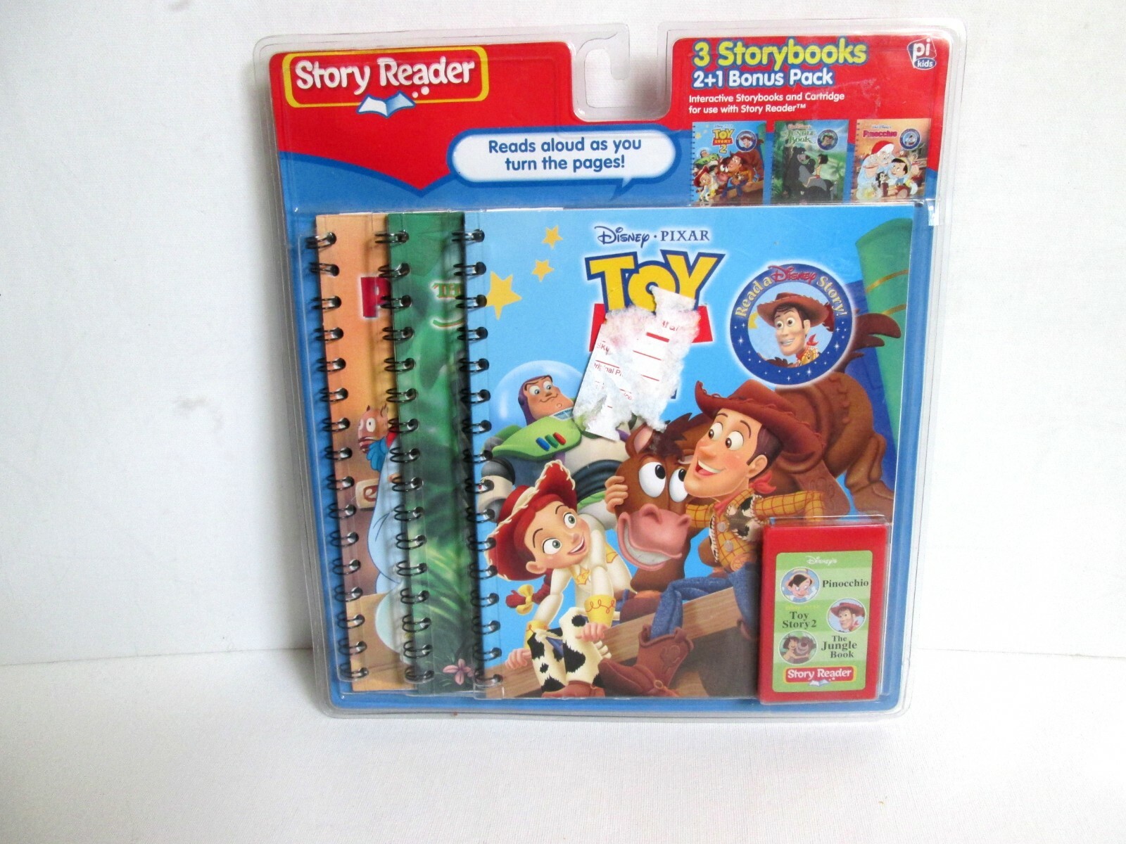 NEW PI Kids Story Reader 3 Disney Storybooks Toy Story 2 Pinocchio Jungle Book