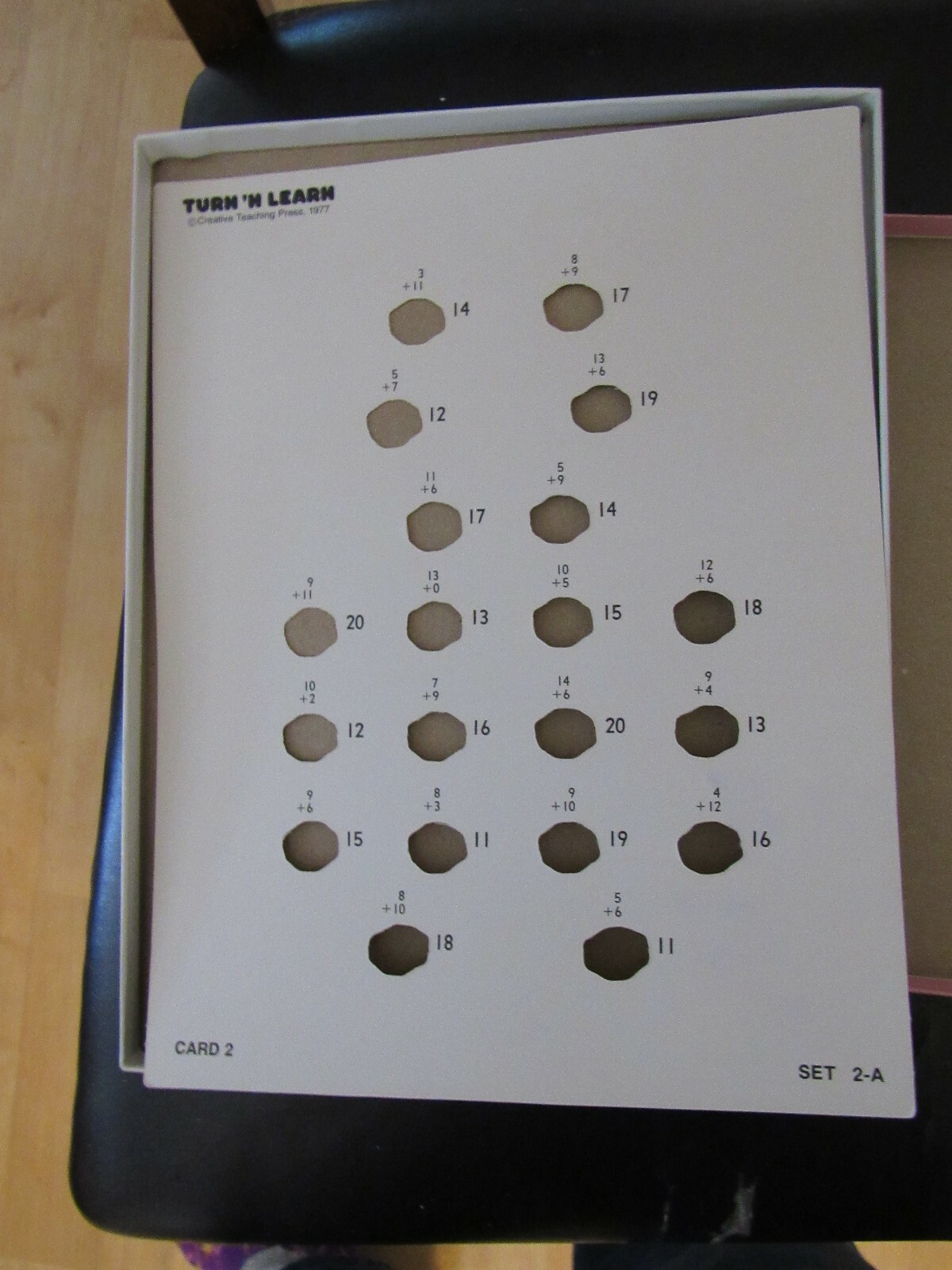 Vintage 1977 Turn n Learn Self Checking Addition Math Cards Monster Theme Set