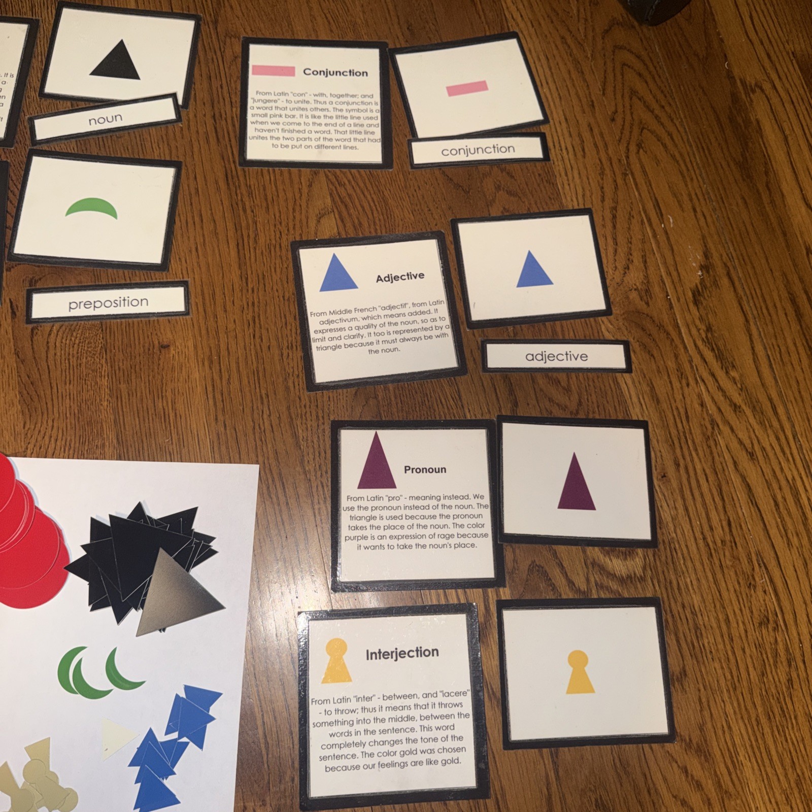 plastic Grammar Symbols Box MONTESSORI LANGUAGE homeschool parts of speech