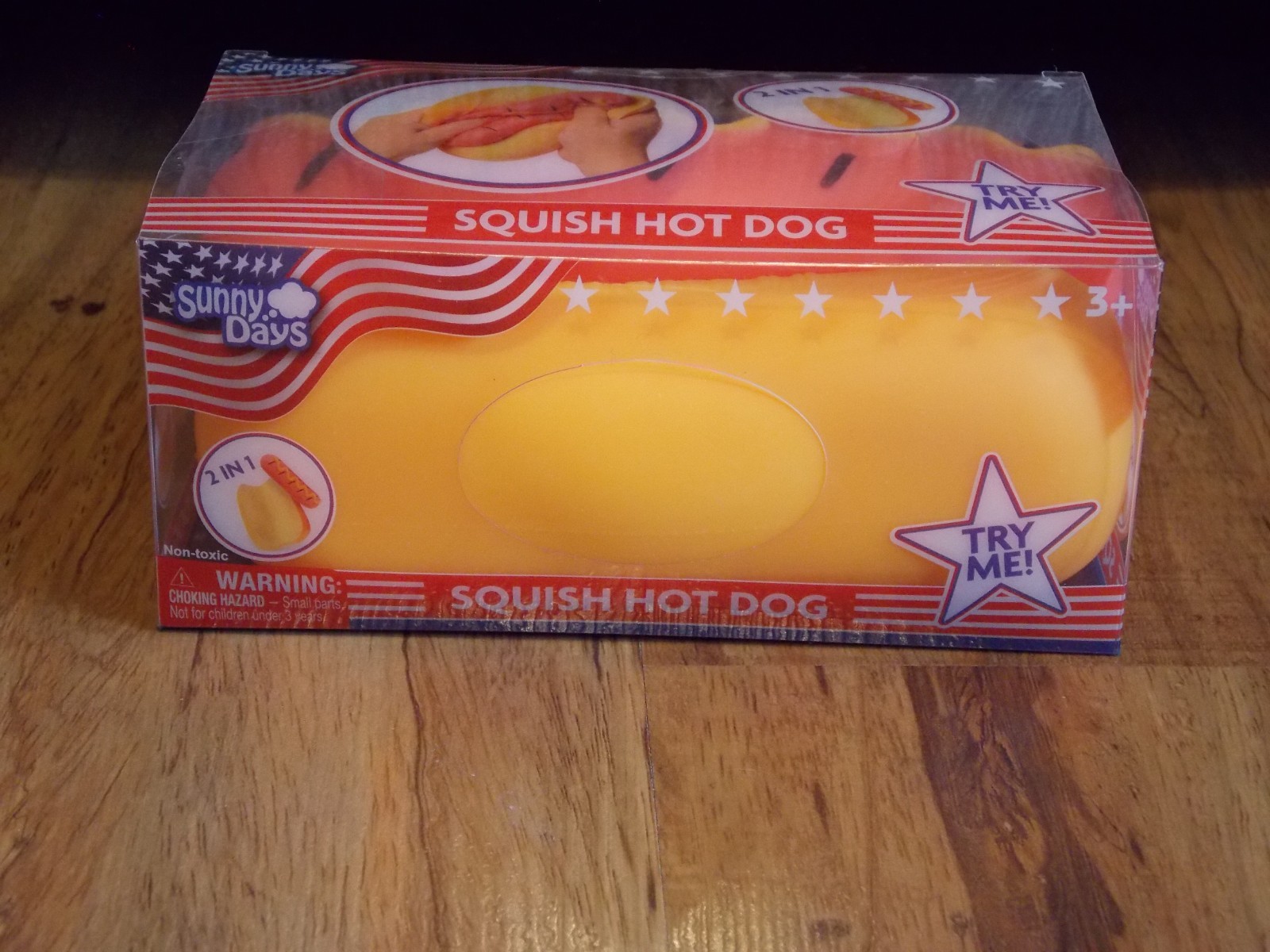 SUNNY DAYS SQUISH HOT DOG HOTDOG 2 IN 1 NEW IN BOX
