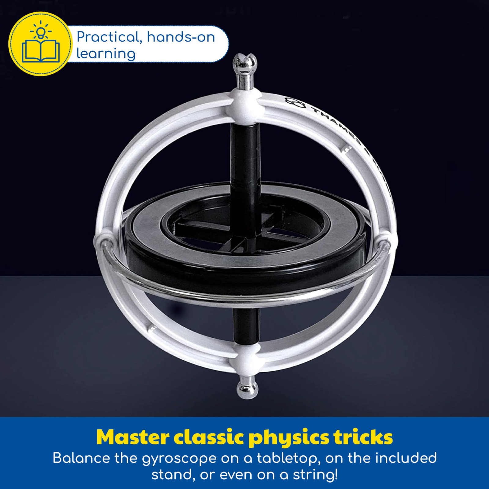 30 Inch Gyroscope Toy Physics Experiment Kit for Motion Forces and Gravity