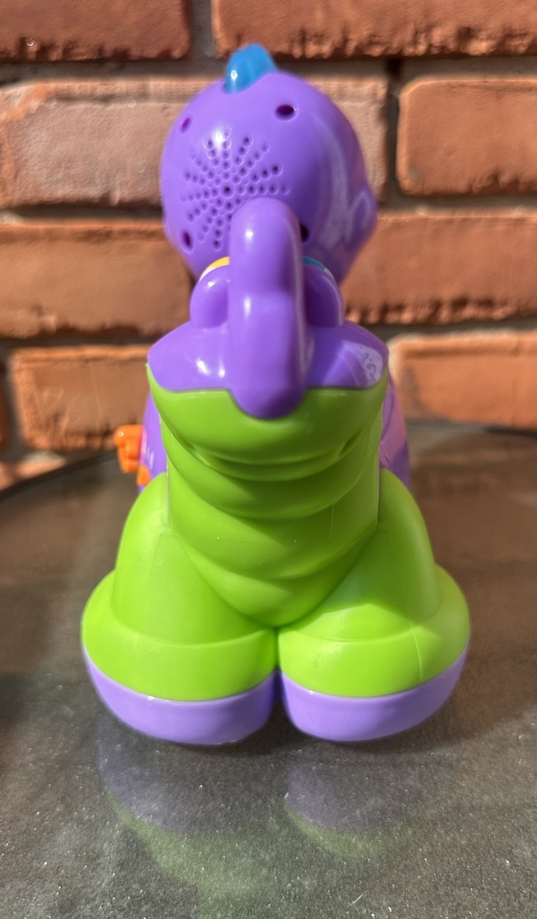 2010 Leap Frog Lettersaurus Purple Dinosaur Lights Songs Interactive Letters