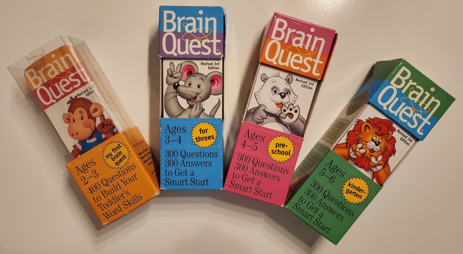 Brain Quest Smart Cards Ages 2-3, 3-4, 4-5, 5-6 Revised 3rd Edition