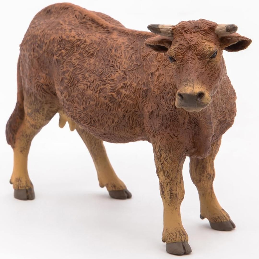 Limousine Cow Figurine – Hand Painted Farm Animal Toy Figure – Papo 51131