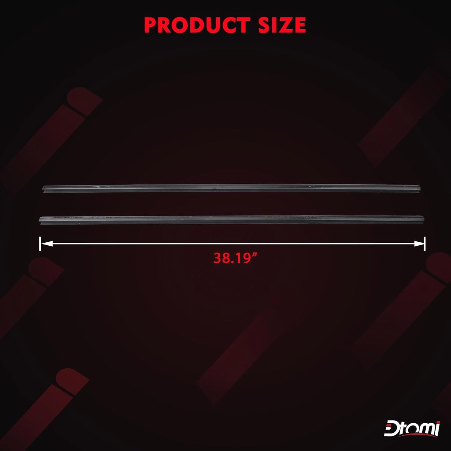 Front Door Window Belt Molding Weatherstrip Left and Right Compatible with Honda