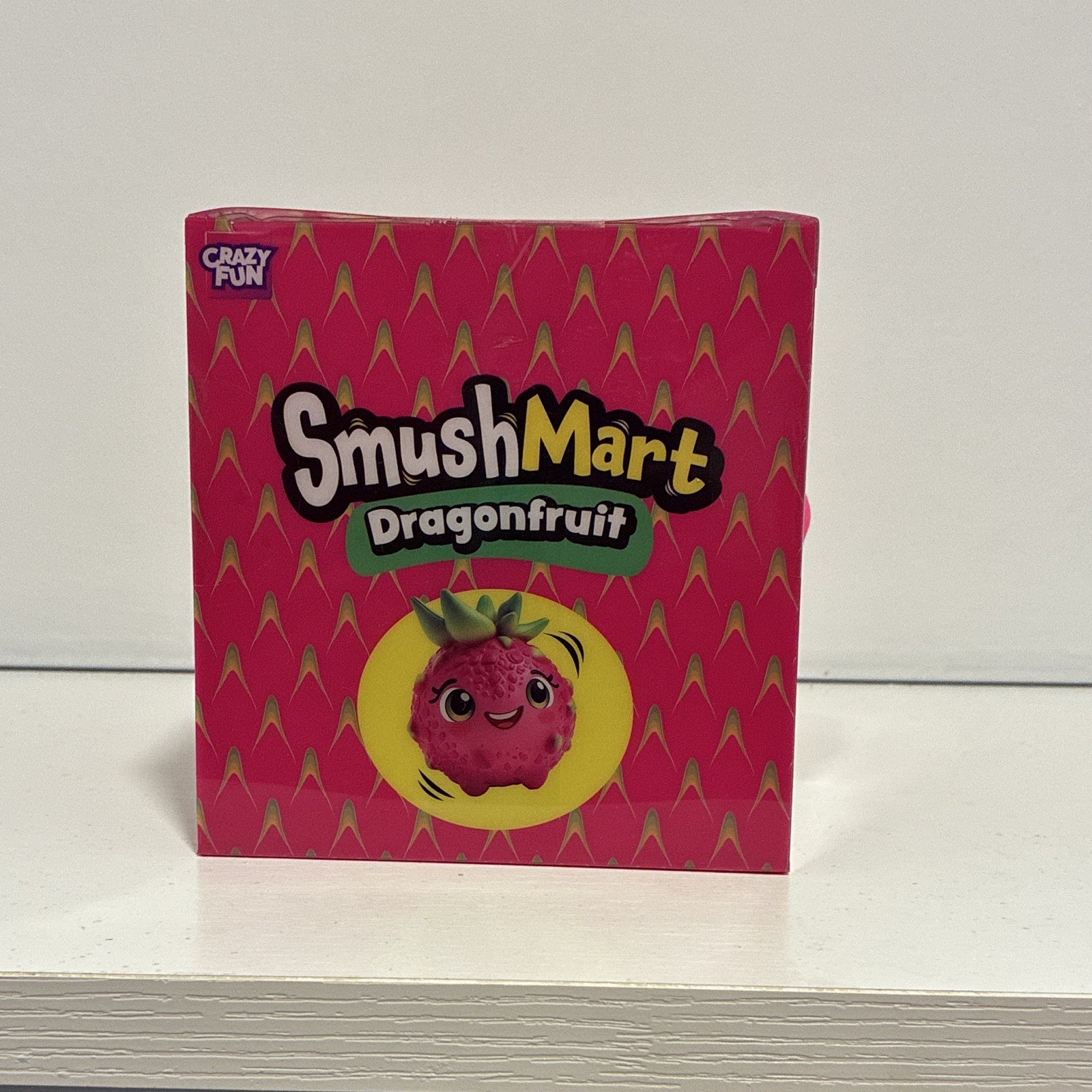 SmushMart Dragonfruit Squishy Squeeze Toy, Pink/Green, Ages 6+ 17+ MPN 9225170