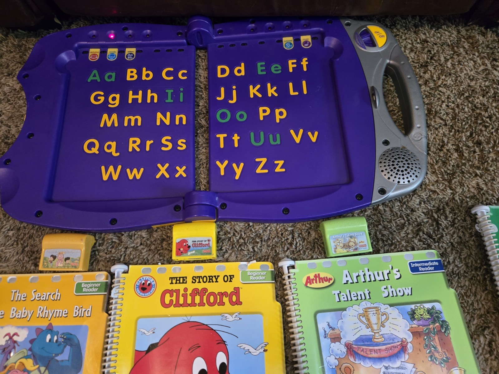 Fisher Price Power Touch Learning System Educational Children Books Cartridges