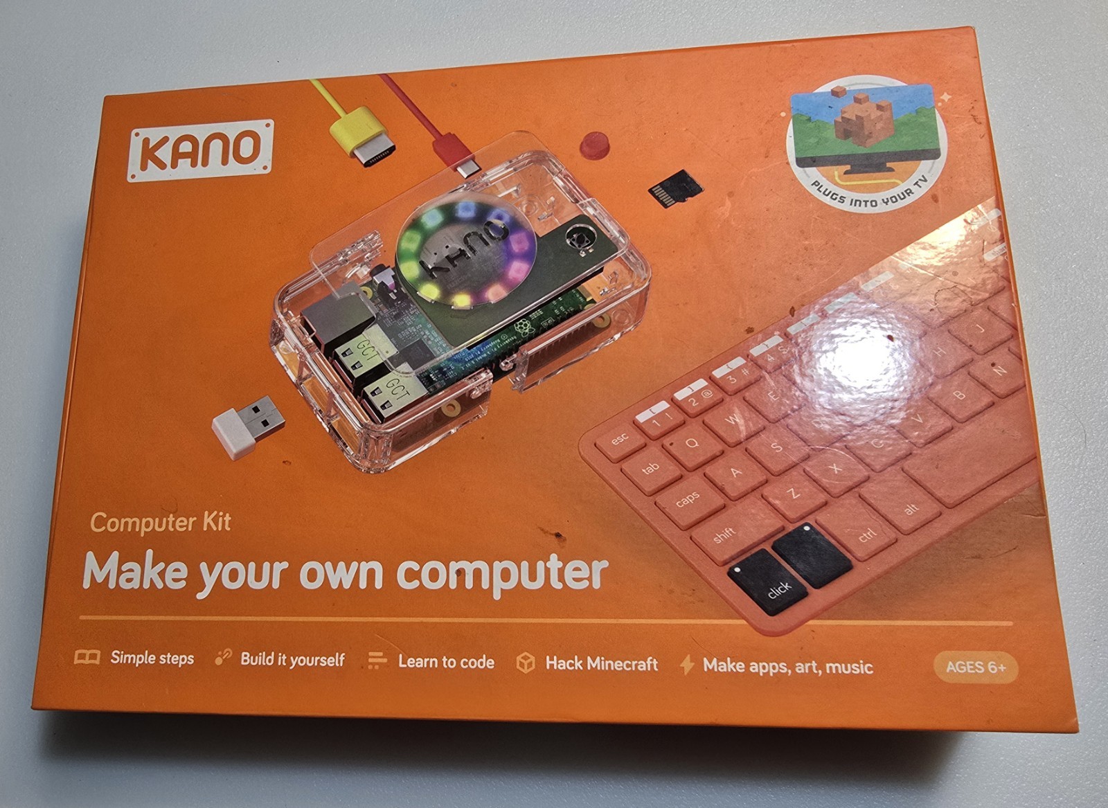 Kano Computer Kit Build Your Own Computer Minecraft Ages 6+ Recommended Age 4-7