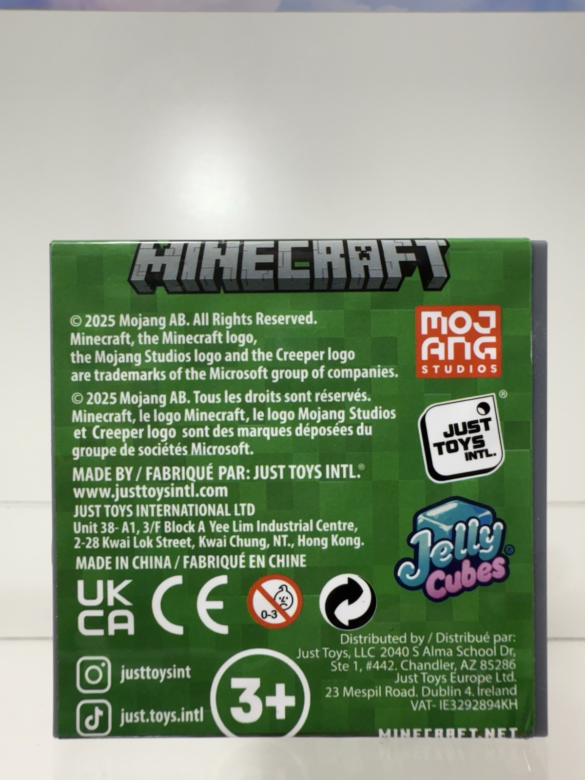 Minecraft Jelly Cube Purplish Blue Squishy Like Needoh New Sealed