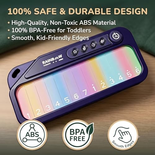 Kids Piano Keyboard Toy for Toddlers Age 3-6,Light Up Musical Dark Purple