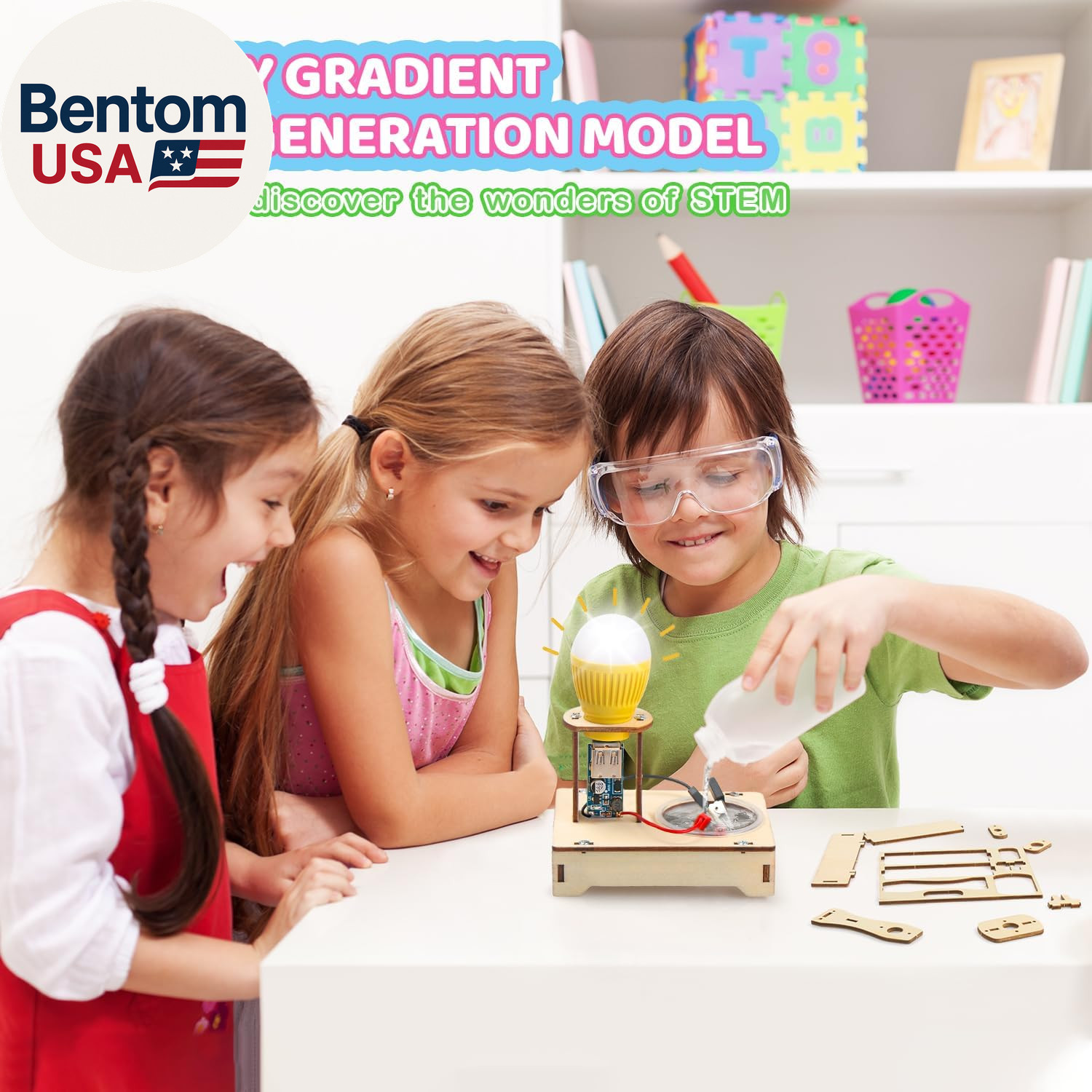 STEM Science Kits for Kids Ages 8-10-12, 5 Set 3D Wooden Puzzles, Toys for Ages