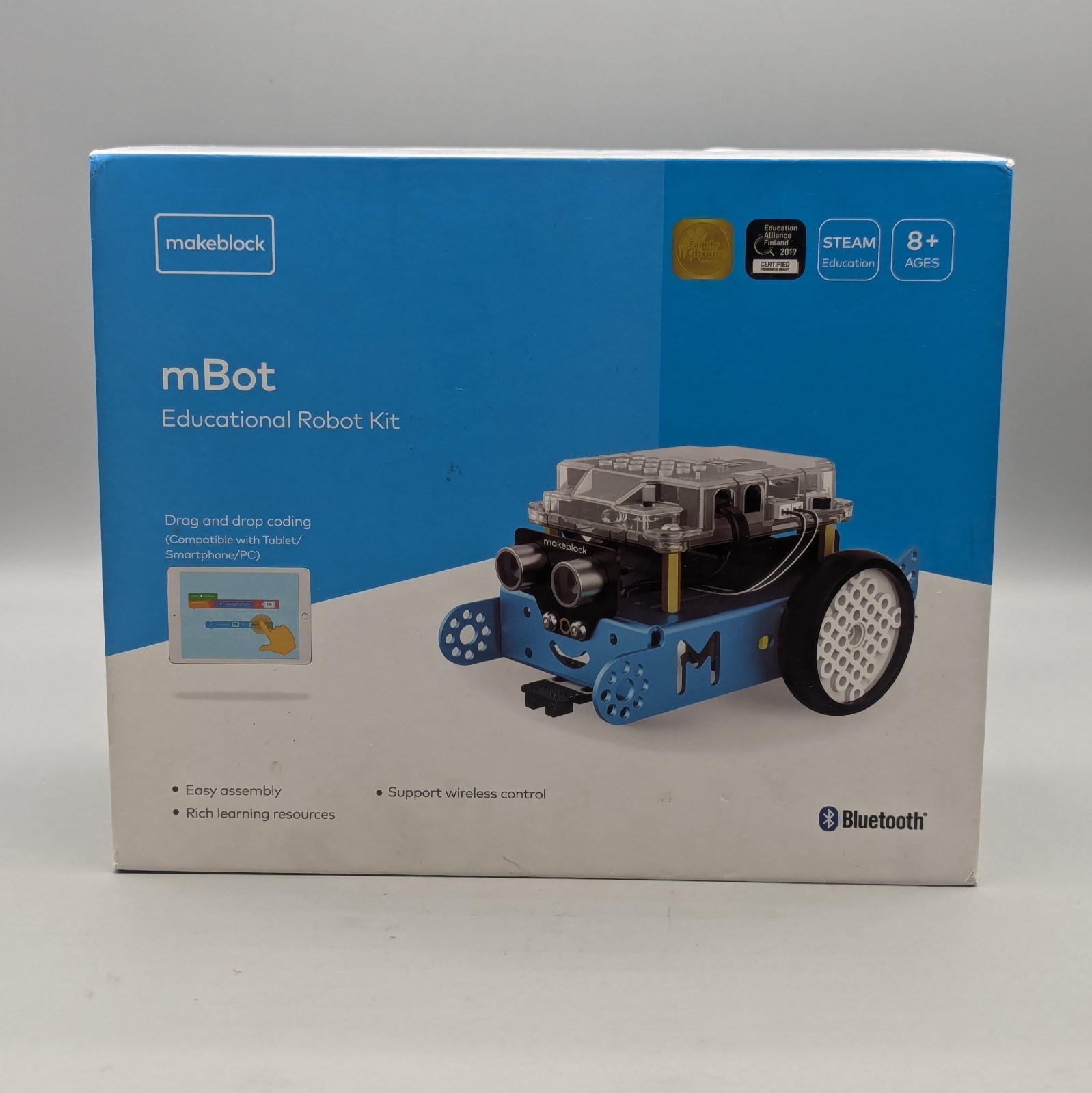 New Makeblock mBot V1.2 Bluetooth STEM Robot Kit Blue P1050017 OPEN BOX