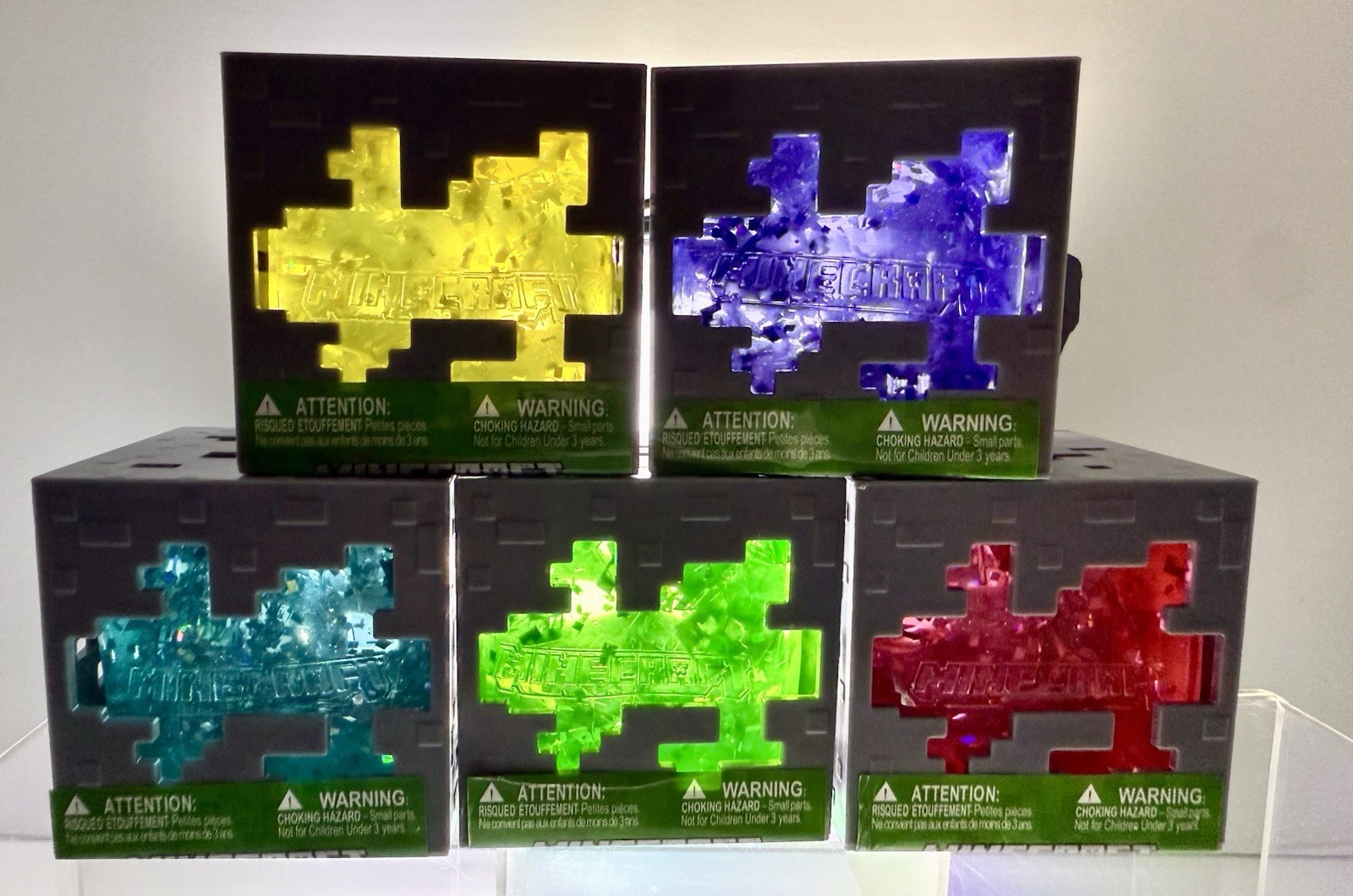 Minecraft Jelly Cube Lot RARE Viral Squishy Bundle Full Set of 5 Like Needoh