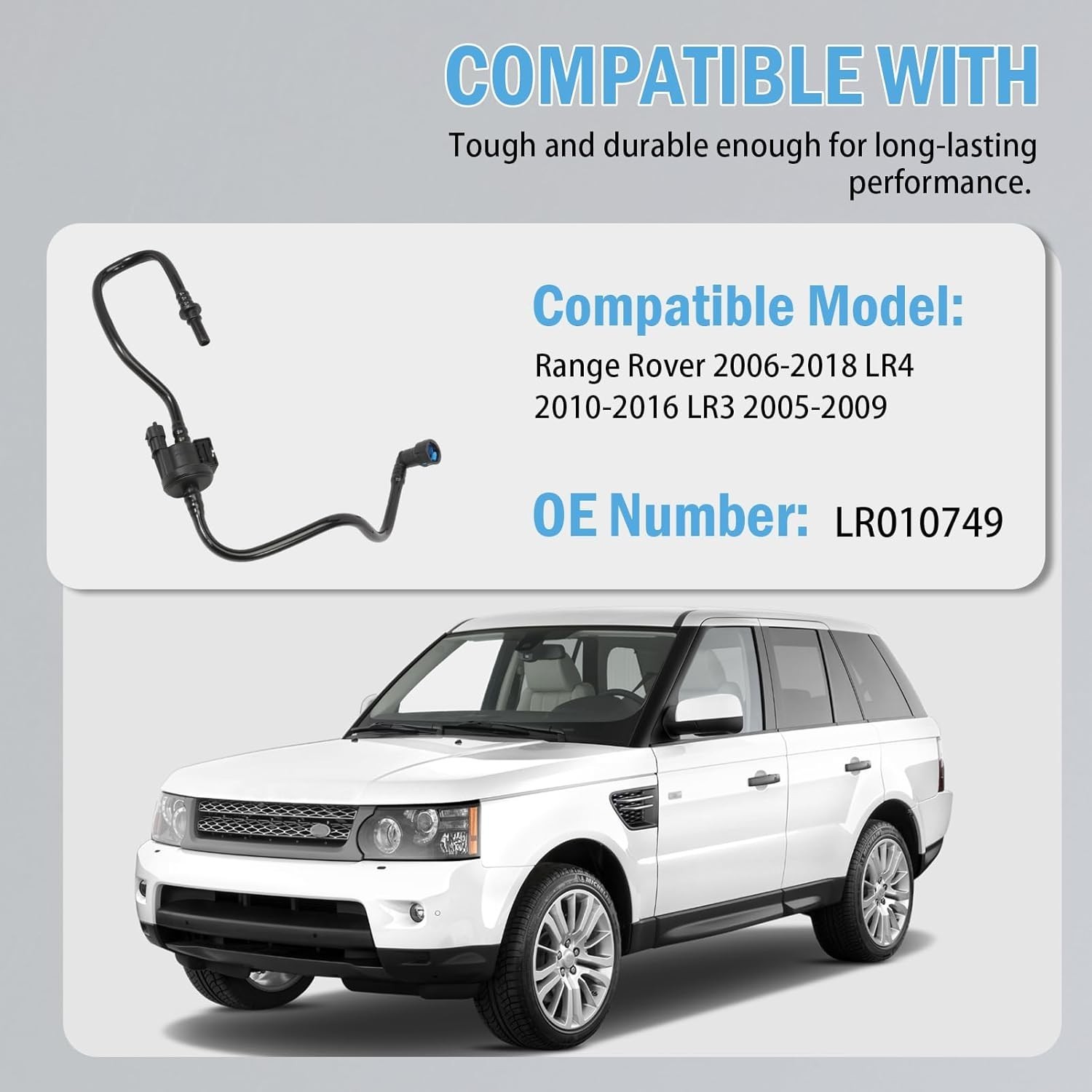LR010749 Vapor Canister Purge Valve Compatible with Range Rover 2010-2018